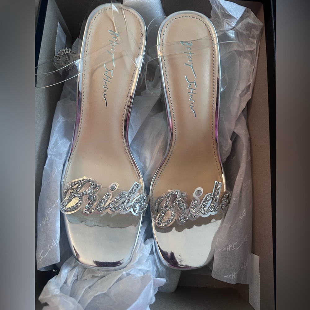 Betsy Johnson Bride Shoes with Crystal Embellishment